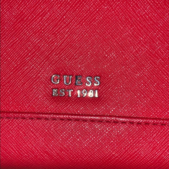 red Guess wallet with silver detailing - Picture 2 of 8
